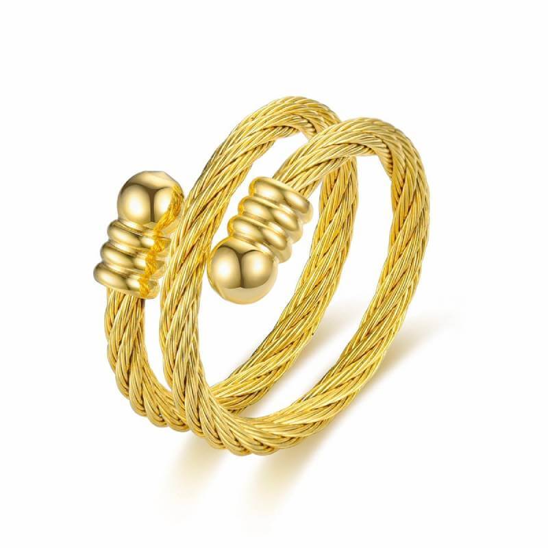 gold titanium rings for men