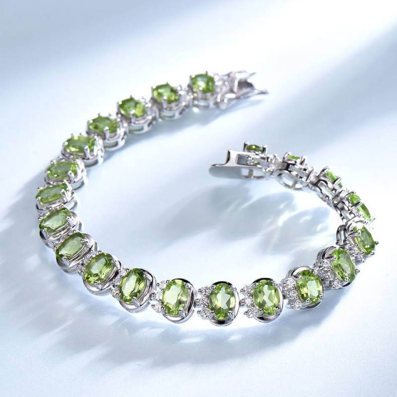 peridot crystal bracelet