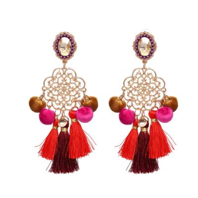 multicolor tassel earrings 2