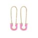 pink safety pin earrings