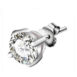 white zircon men's earring