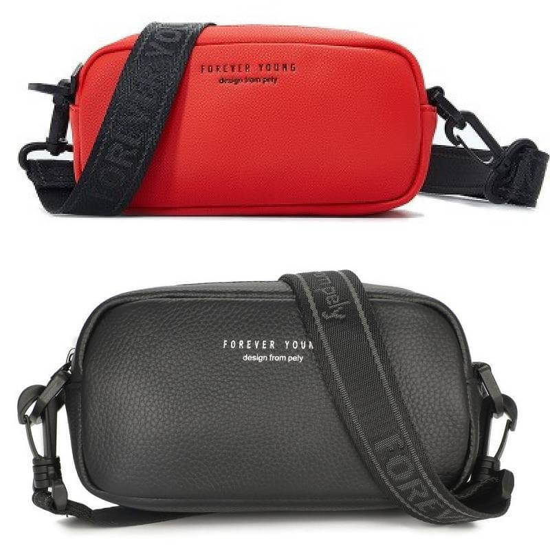 black and red sling bags