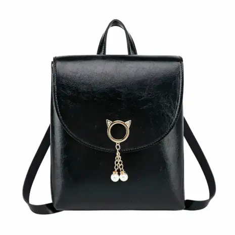 black mini backpack