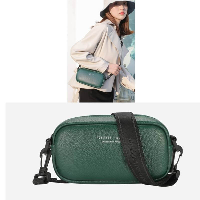 green shoulder bag
