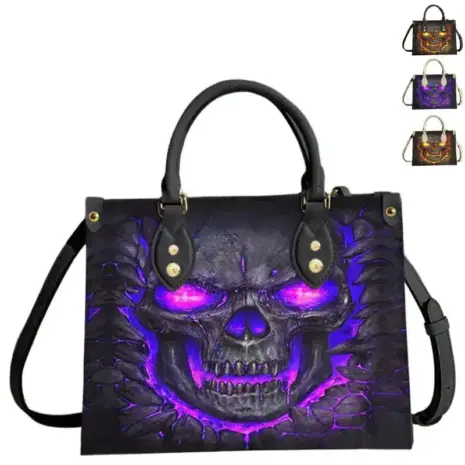 skull tote bag