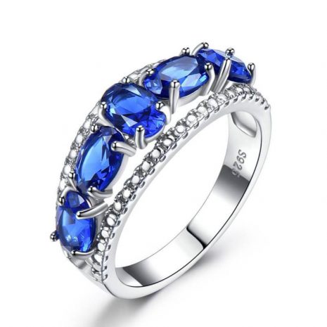 deep blue tanzanite ring