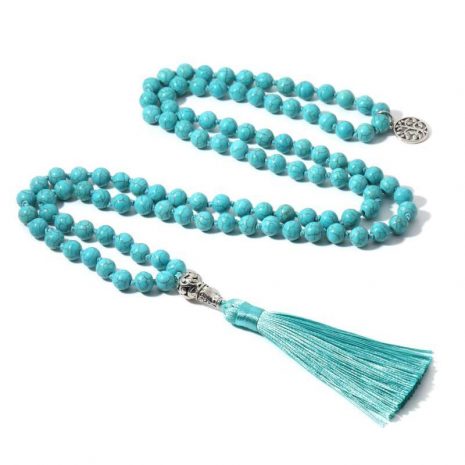 long tassel turquoise necklace