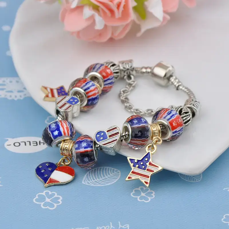 america flag charm bracelet 1
