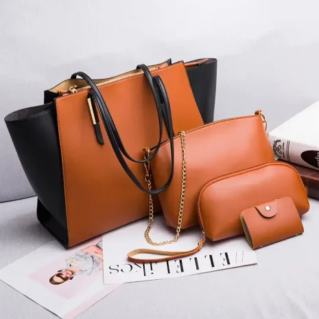 brown purse set