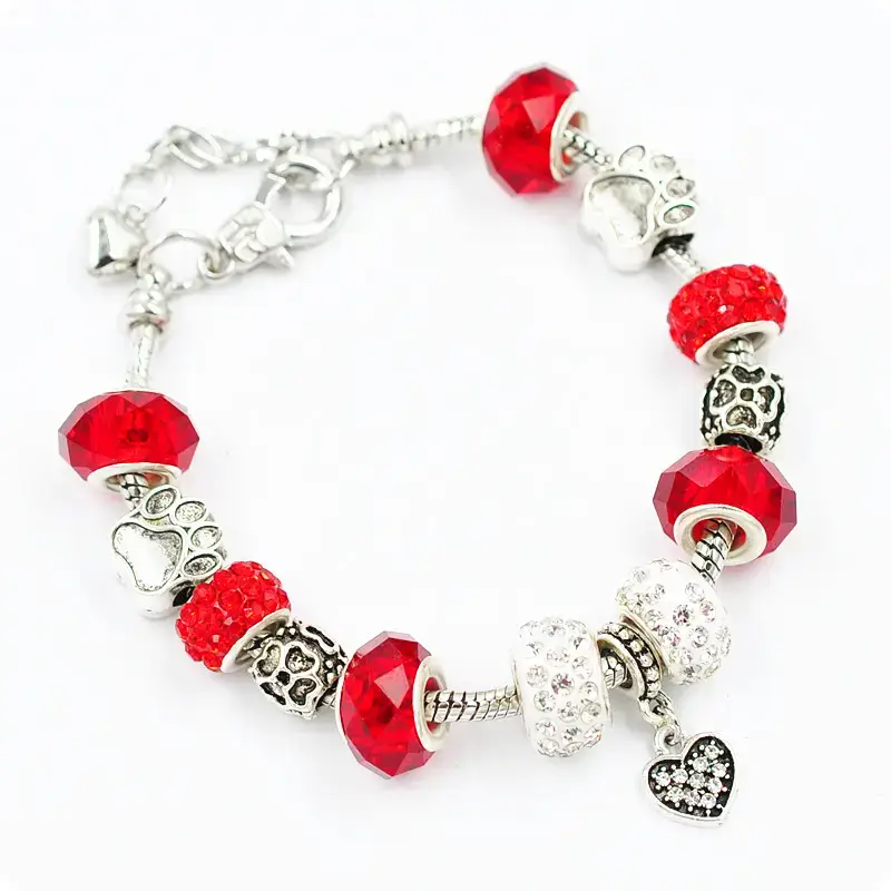 red charm bracelet