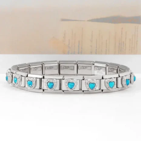 turquoise italian charm bracelet
