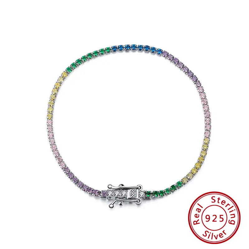 multicolor tennis bracelet