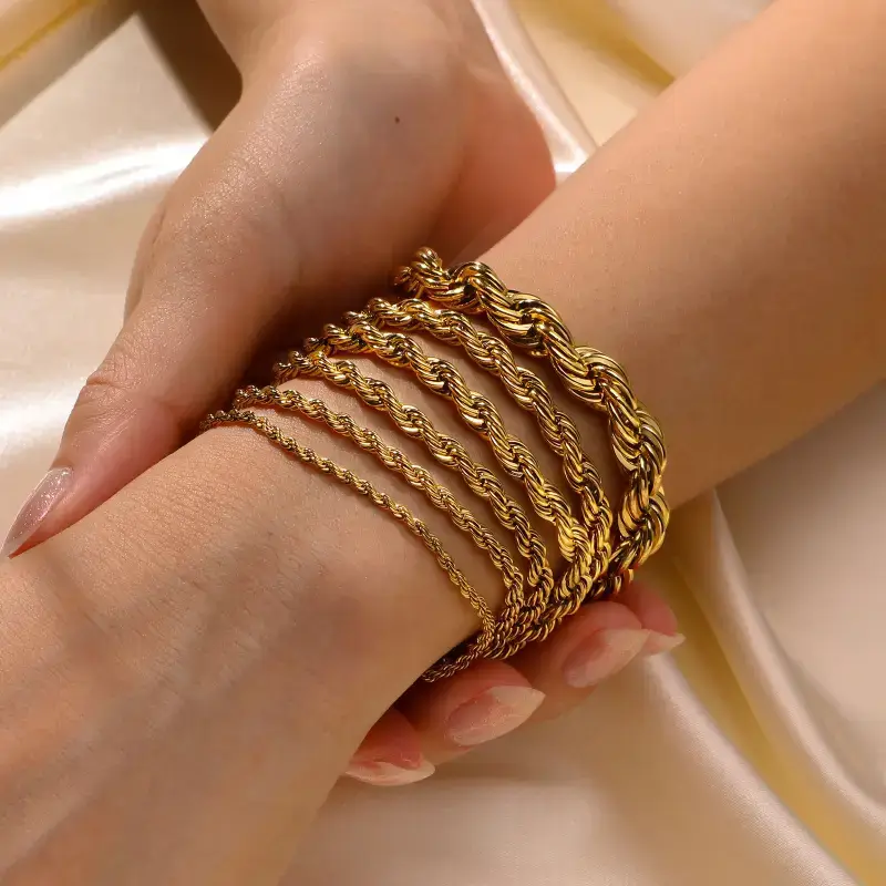 twisted gold bracelet bds