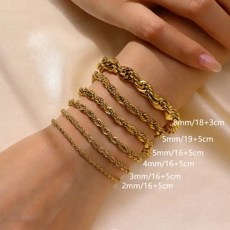 twisted gold bracelet size bds