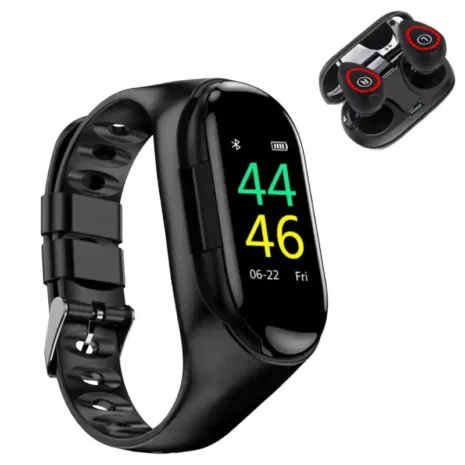 black digital fitness watch