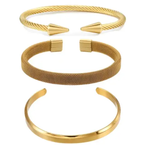 gold men's cuff bracelet