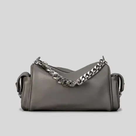 grey multi pocket purse