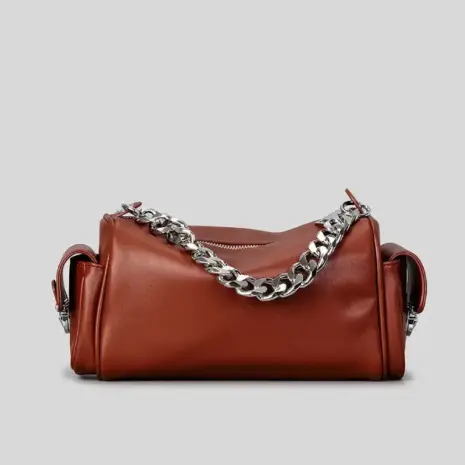 red multi pocket purse