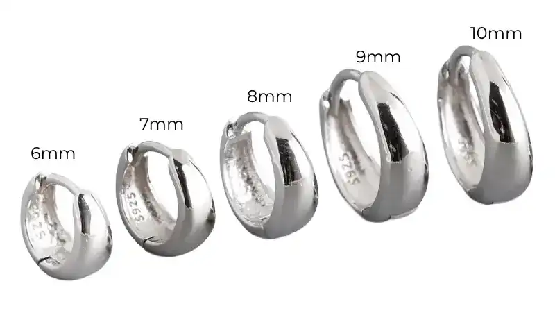 silver hoops earrings sizes bds