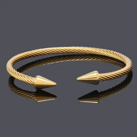 twisted gold bracelet mens