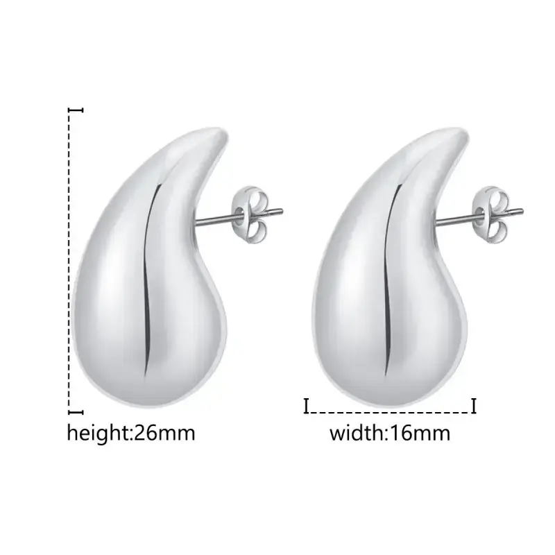 buy silver teardop earrings size XS bds