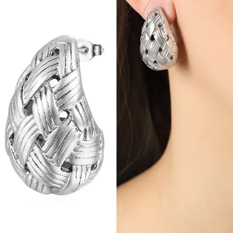 silver teardrop earrings bds