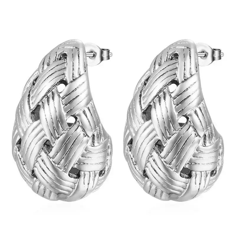 silver teardrop earrings