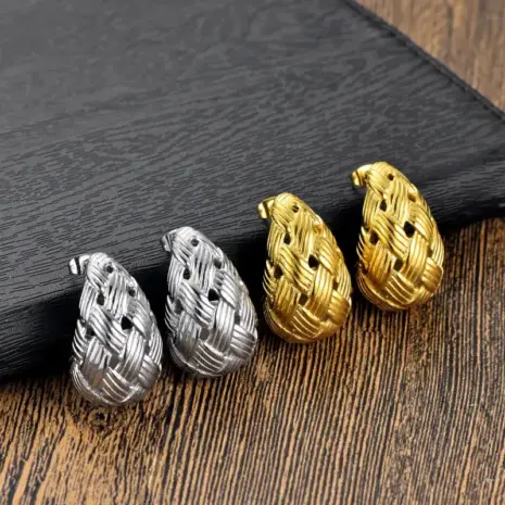 woven pattern teardrop earrings collection bds