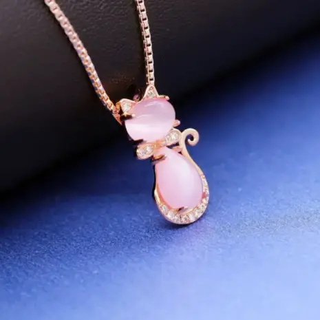 rose quartz necklace