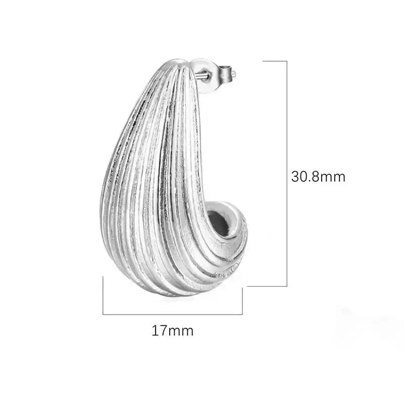 striped teardrop earrings size