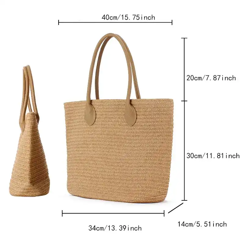 beach bag with zipper size bds