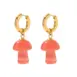 coral mushroom earrings