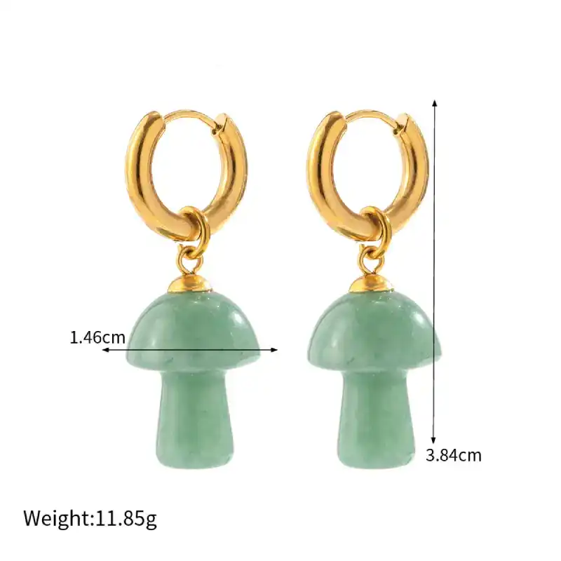 mushroom earrings size bds