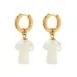 white mushroom earrings