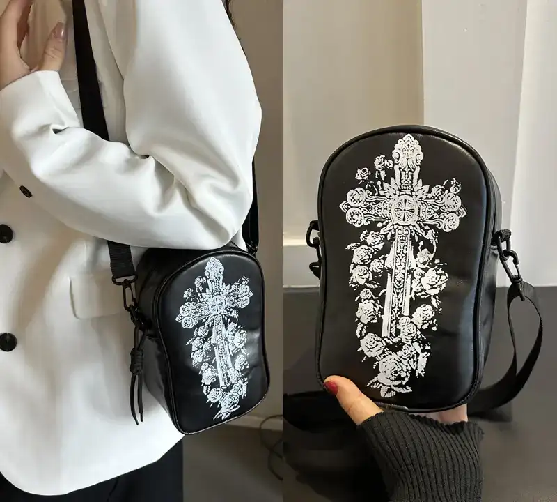 black cross halloween purse model bds
