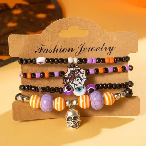 halloween jewelry set of 4 bracelets