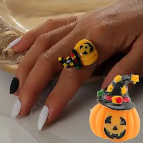 pumpkin halloween ring