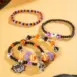 purple orange bracelet set