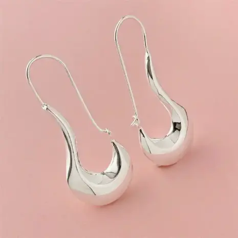 silver drop earrings