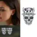 sterling silver skull earrings model