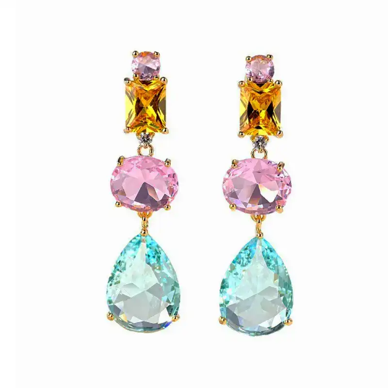 blue bridal earrings bds