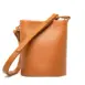 brown bucket bag