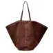 suede tote bag brown