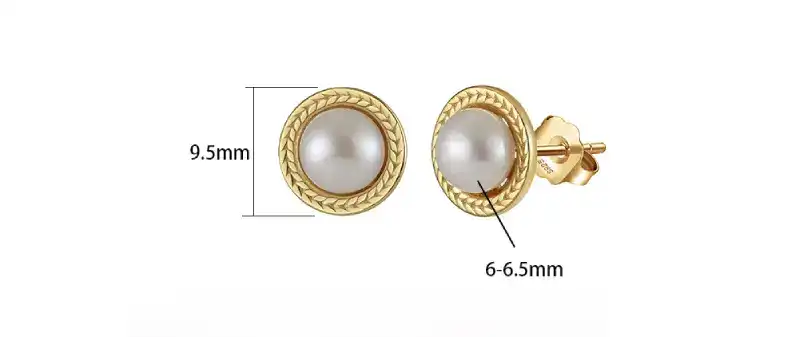 button earrings size bds