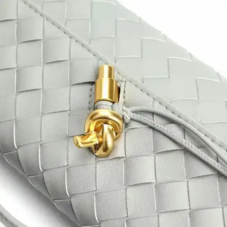 grey clutch bag detail