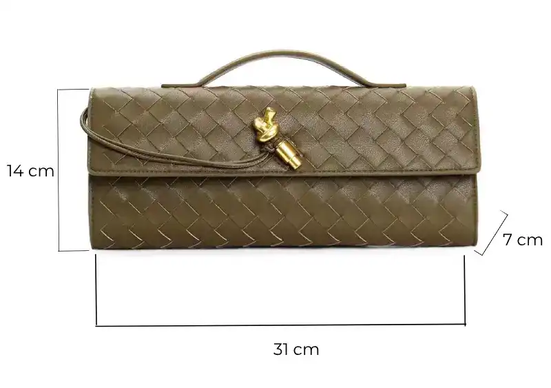 leather clutch bag size bds