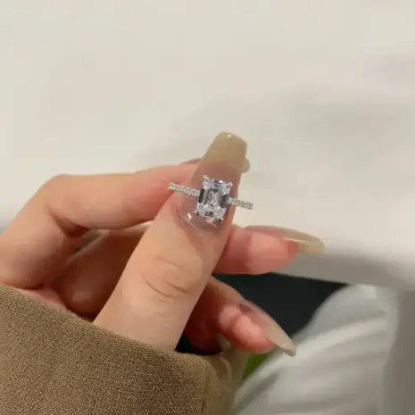 rectangle engagement ring model