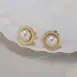 sterling silver button earrings
