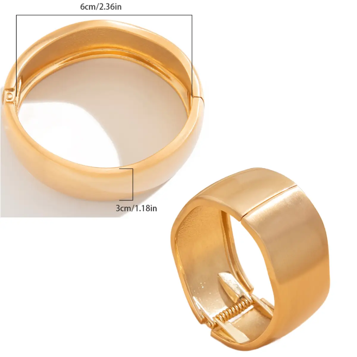 gold bangle bracelet size