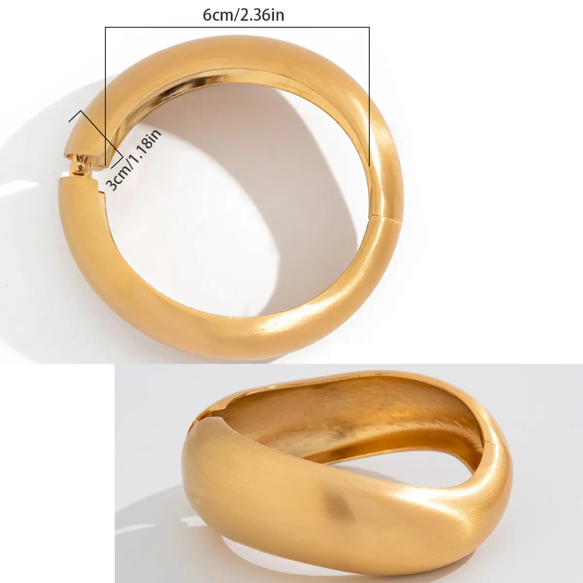 gold bangle size